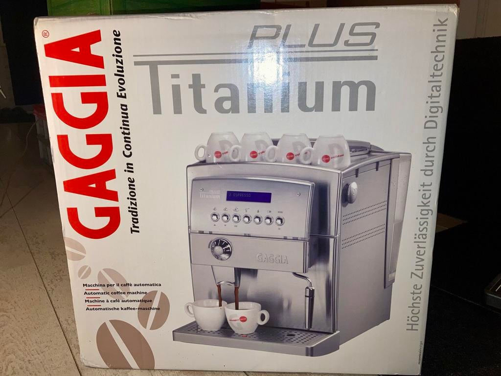 Gaggia Titanium Plus Koffiezetapparaat, Afneembaar waterreservoir, Gebruikt, Koffiemachine, 2 tot 4 kopjes