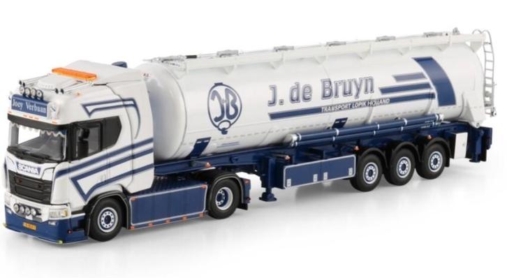 WSI SCANIA HIGHLINE + BULK TRAILER - JOEY VERBAAN - DE BRUYN, Hobby en Vrije tijd, Modelauto's | 1:50, Nieuw, Bus of Vrachtwagen