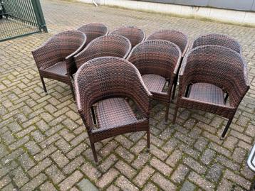 Luxe wicker terrasstoelen fauteuils stoelen terras 