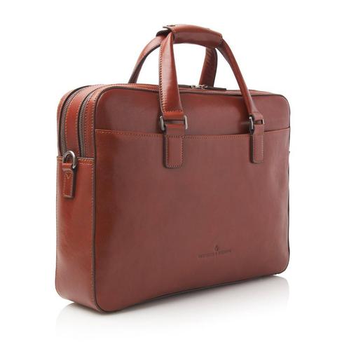 Castelijn & Beerens Paul Laptoptas 15,6" RFID | cognac, Computers en Software, Laptoptassen, Nieuw, Aktetas, 15 inch, Ophalen of Verzenden