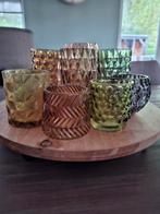 Plateau met windlichten, Huis en Inrichting, Woonaccessoires | Dienbladen, Ophalen of Verzenden, Nieuw, Rond, Hout