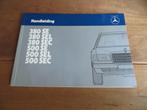 Instructieboek Mercedes 380 SE, 500 SE, 380 SEC, 500 SEC '84, Ophalen of Verzenden