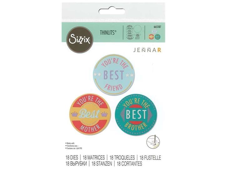 Sizzix thinlits die set : Youre the best , 665187, Hobby en Vrije tijd, Kaarten | Zelf maken, Nieuw, Pons of Mal, Overige thema's