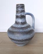 Prachtige West Germany vaas, blauw, 28cm, Gebruikt, Blauw, Aardewerk of Porselein, Ophalen of Verzenden