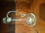 Antiek, kristal, karaf, 6 luxe glaasjes en spiegelplateau, Ophalen of Verzenden