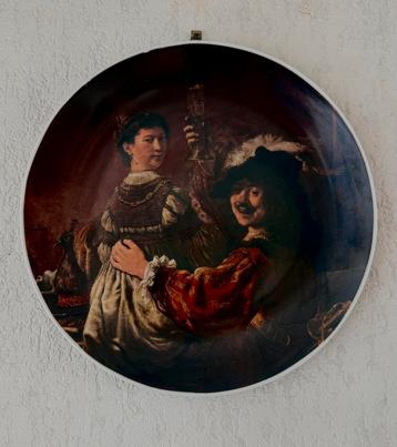 Wandbord Rembrandt van Rijn- De verloren zoon in een herberg beschikbaar voor biedingen