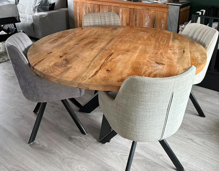Eettafel mangohout 4 cm massief pure kwaliteit, Huis en Inrichting, Tafels | Eettafels, Zo goed als nieuw, 150 tot 200 cm, 150 tot 200 cm