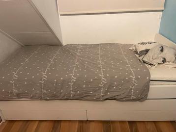 IKEA SLÄKT Bedframe met onderbed en opberger - afbeelding 2