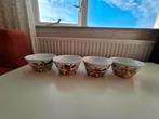 4 Porseleinen schaaltjes, Porselein of Keramiek, Schaal, Rond, Nieuw