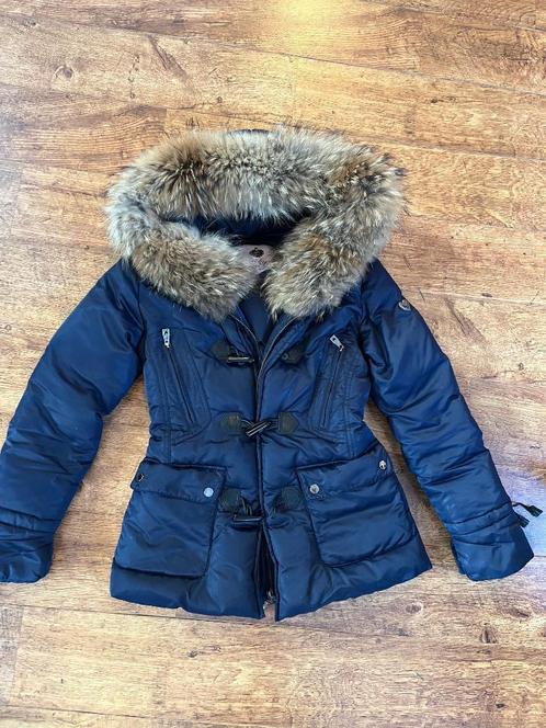 Jacky Luxury donsjack, Kleding | Dames, Jassen | Winter, Zo goed als nieuw, Maat 34 (XS) of kleiner, Blauw, Ophalen of Verzenden