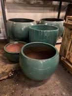Super mooie geglazuurde potten, Tuin en Terras, Bloempotten, Ophalen, 40 cm of meer, Rond, Nieuw