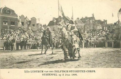 (377-530-017) Delft Lustrum 1908, Verzamelen, Ansichtkaarten | Nederland, Zuid-Holland, Verzenden