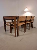 Vintage design Martin Visser Spectrum SE82 stoelen eettafel, Ophalen of Verzenden, Gebruikt, Bruin, Hout