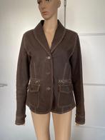 E769 Bruin echt-leren jasje mt 38=M blazer jas leer colbert, Maat 38/40 (M), Bruin, Soho, Ophalen of Verzenden
