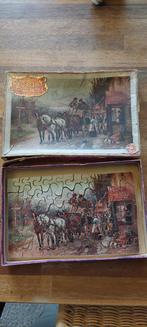 Oude houten legpuzzel, Engels, handgezaagd, Antiek en Kunst, Antiek | Speelgoed, Ophalen of Verzenden