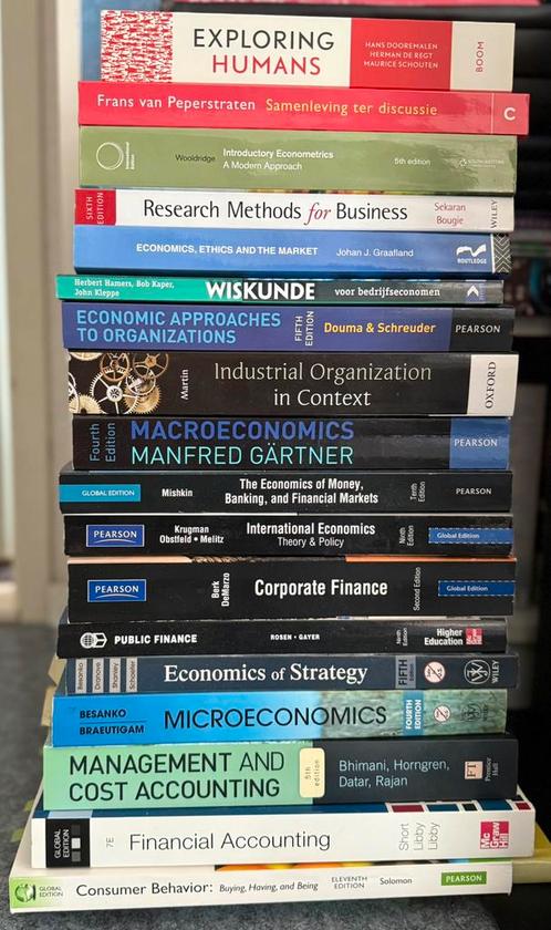 Studieboeken economie, bedrijfskunde & acccounting, Boeken, Studieboeken en Cursussen, Zo goed als nieuw, WO, Ophalen of Verzenden