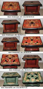 5 stuks handbeschilde kooltjes stoven, Hindelooper., Antiek en Kunst, Ophalen of Verzenden