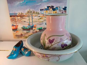 Pastel Lampetset met Bloemen beschikbaar voor biedingen