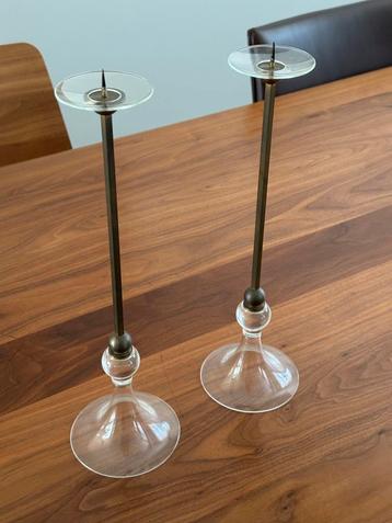 Set kandelaars Borek Sipek brons/glas beschikbaar voor biedingen