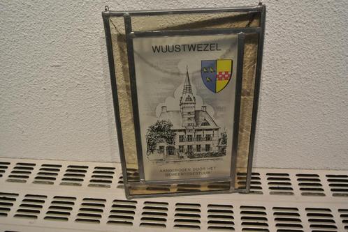 Gebrandschilderd Glas en Loodraam Wuustwezel, Antiek en Kunst, Curiosa en Brocante, Ophalen of Verzenden