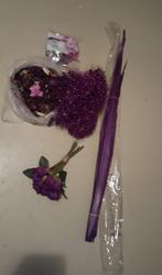 decoratie paars rozen-potpourri- glitters-Smycka-theelichten, Ophalen of Verzenden, Zo goed als nieuw, Binnen
