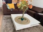 Witte glanzende ikea salontafel 95x95cm, Huis en Inrichting, Tafels | Salontafels, Ophalen, Overige materialen, Gebruikt, 50 tot 100 cm
