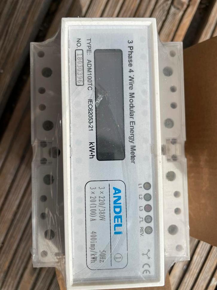 ANDELI ADM100TC 3-fase Energiemeter - Nieuw in Doos, Doe-het-zelf en Verbouw, Elektra en Kabels, Nieuw, Overige typen, Ophalen