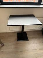 Zwarte vierkante tafel, Huis en Inrichting, Tafels | Eettafels, Gebruikt, Vierkant, Tot twee personen, Metaal