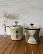 Prachtige Scandinavische berber bohemian Ibiza pom pom mand, Huis en Inrichting, Nieuw, Mand, Ophalen of Verzenden