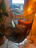 HK living eggchair donkergroen, Huis en Inrichting, Fauteuils, Ophalen, Zo goed als nieuw