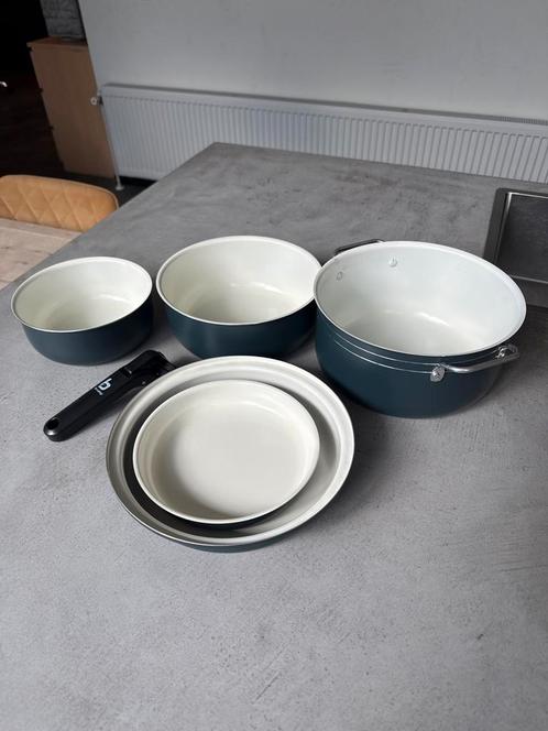 Bocamp 5-delige Pannenset - Aluminium, Huis en Inrichting, Keuken | Potten en Pannen, Zo goed als nieuw, Pannenset, Aluminium