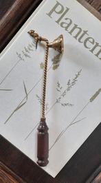 Mooie vintage kaarsendover messing hout vogel, Antiek en Kunst, Antiek | Koper en Brons, Ophalen of Verzenden