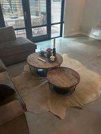 Beige Koeienhuid Vloerkleed, Huis en Inrichting, Stoffering | Tapijten en Kleden, Ophalen, Gebruikt, Beige, 200 cm of meer