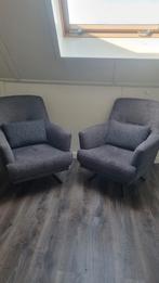2 fauteuils grijs met kunnen, Huis en Inrichting, Fauteuils, Ophalen, Zo goed als nieuw
