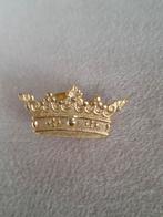 Gouden Kroon Speld / Badge, Sieraden, Tassen en Uiterlijk, Broches, Gebruikt, Minder dan 4 cm, Ophalen of Verzenden, Goud