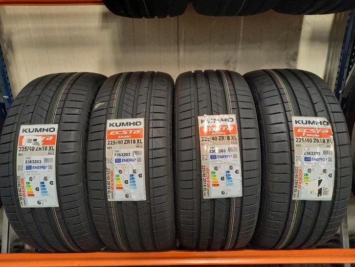 NIEUWE zomer banden Kumho 225/40R18 2254018 incl montage, Auto-onderdelen, Banden en Velgen, Band(en), Zomerbanden, 18 inch, 225 mm