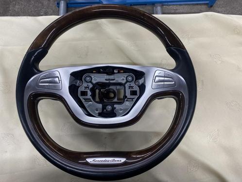 Stuur W222 S Klasse Half Hout met stuurverwarming, Auto-onderdelen, Interieur en Bekleding, Mercedes-Benz, Gebruikt, Ophalen of Verzenden