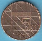 Nederland Vijfje (5 gulden) 1998 UNC in munthouder, Postzegels en Munten, Munten | Nederland, Ophalen of Verzenden, Koningin Beatrix