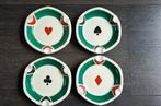4 Vintage Société Céramique Maestricht asbakjes, kaartspel, Ophalen of Verzenden