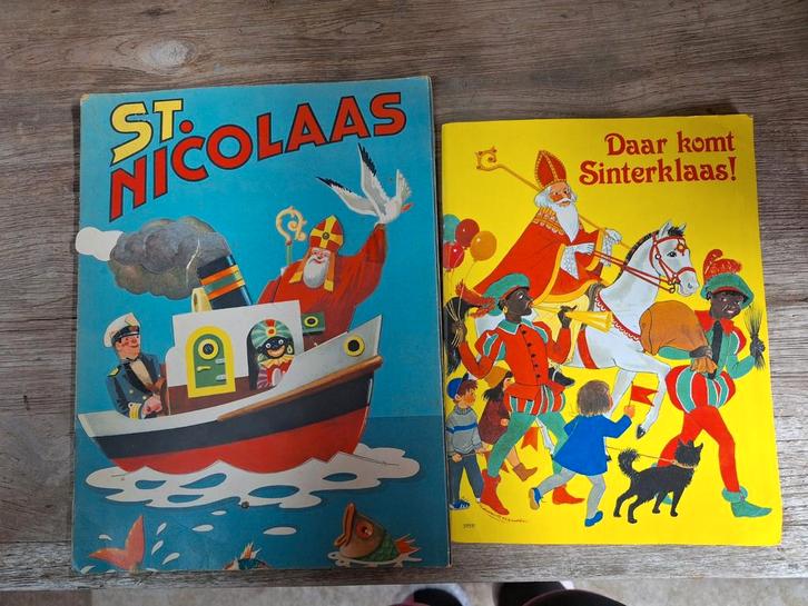 Vintage Sinterklaas & Zwarte Piet Boekjes nostalgie jaren 60, Boeken, Sprookjes en Fabels, Gelezen, Ophalen of Verzenden