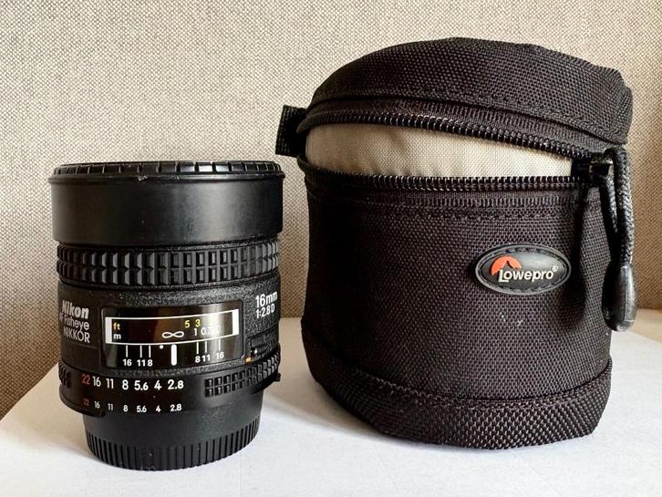 Nikon 16 mm F/2.8D AF Fisheye Nikkor lens, Audio, Tv en Foto, Fotografie | Lenzen en Objectieven, Zo goed als nieuw, Groothoeklens