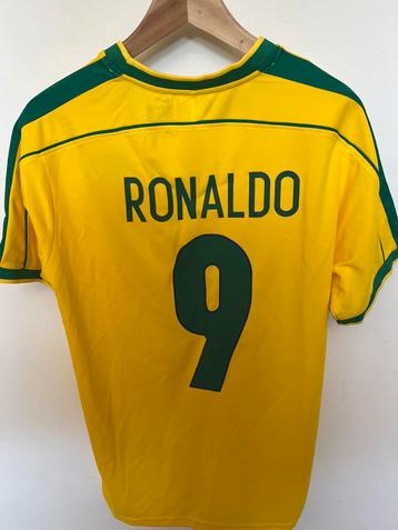Ronaldo brazilie 1998 retro voetbalshirt maat L beschikbaar voor biedingen