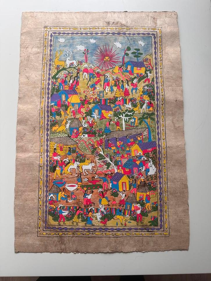 Mexicaanse Folk Art, Antiek en Kunst, Kunst | Schilderijen | Klassiek, Ophalen of Verzenden