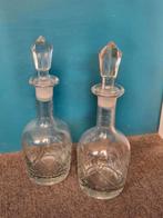 Set van 2 Antieke karaffen geslepen set prijs € 60.00, Ophalen of Verzenden