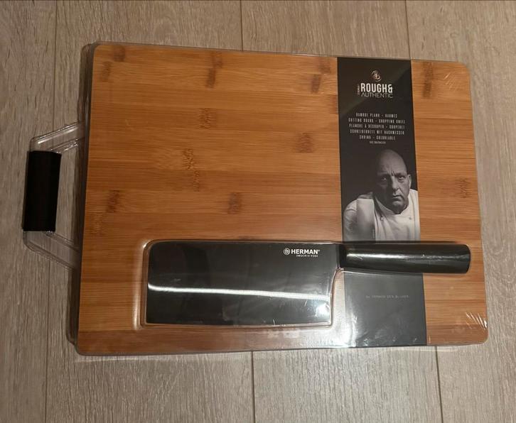 Herman den Blijker Bamboe Plank met Hakmes - Nieuw, Huis en Inrichting, Keuken | Keukenbenodigdheden, Nieuw, Ophalen