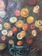 Vintage bloemenschilderij in goudkleurige lijst, Antiek en Kunst, Kunst | Schilderijen | Klassiek, Ophalen