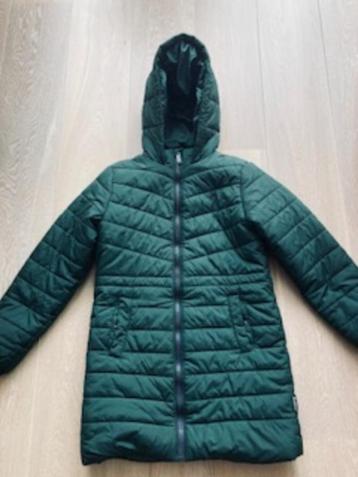 Bijna nieuwe groene jas van Me and my monky mt.146/152 beschikbaar voor biedingen