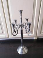 Mooie zilverkleur kandelaar met 4 armen v. 5 kaarsen NIEUW, Overige materialen, 50 tot 75 cm, Nieuw, Ophalen of Verzenden