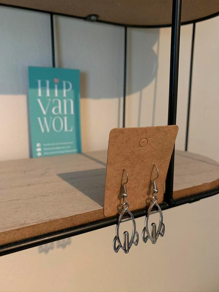 Raket, Sieraden, Tassen en Uiterlijk, Oorbellen, Nieuw, Hangers, Overige materialen, Zilver, Ophalen of Verzenden