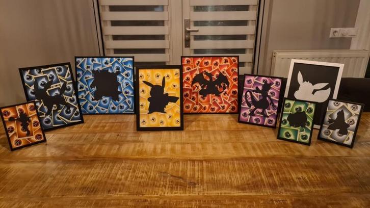 Pokémon Energy Silhouetten met frame, Hobby en Vrije tijd, Verzamelkaartspellen | Pokémon, Nieuw, Meerdere kaarten, Ophalen of Verzenden